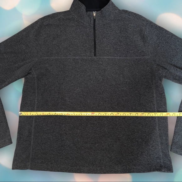 Lands End Men’s Fleece Quarter Zip Sweatshirt Size L - Picture 3 of 5